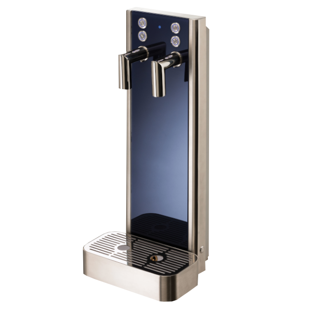 Rubinetto per erogatore di acqua frizzante, naturale, ambiente e fredda