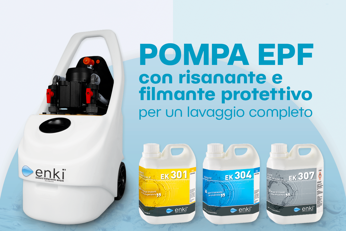 pulizia circuito chiuso con pompe epf